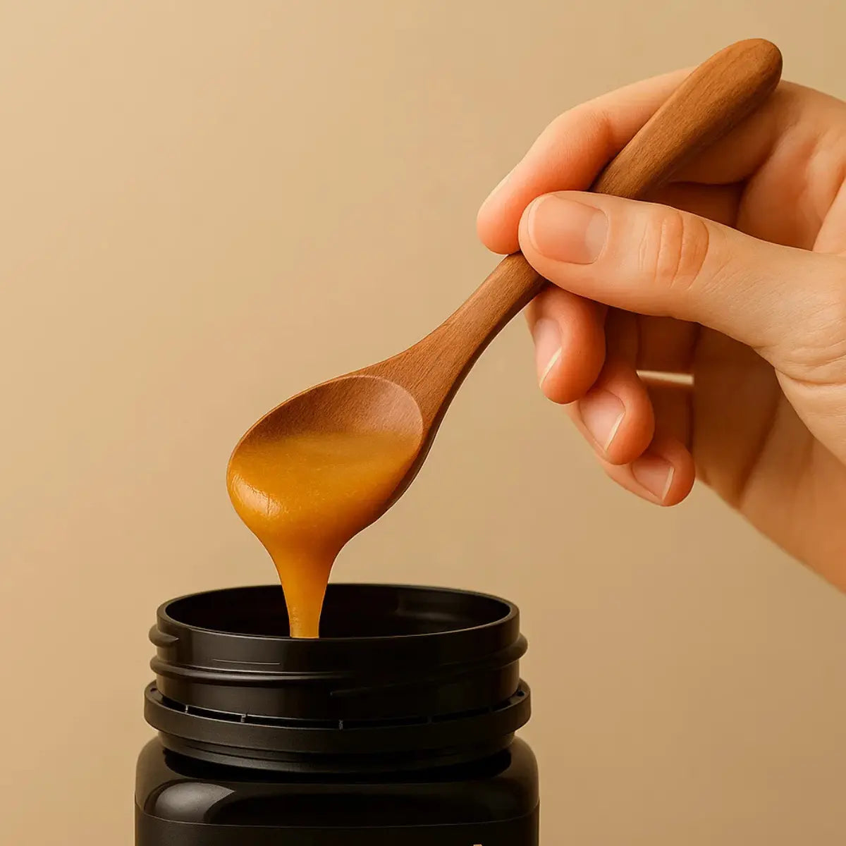 Cuchara de miel de madera
