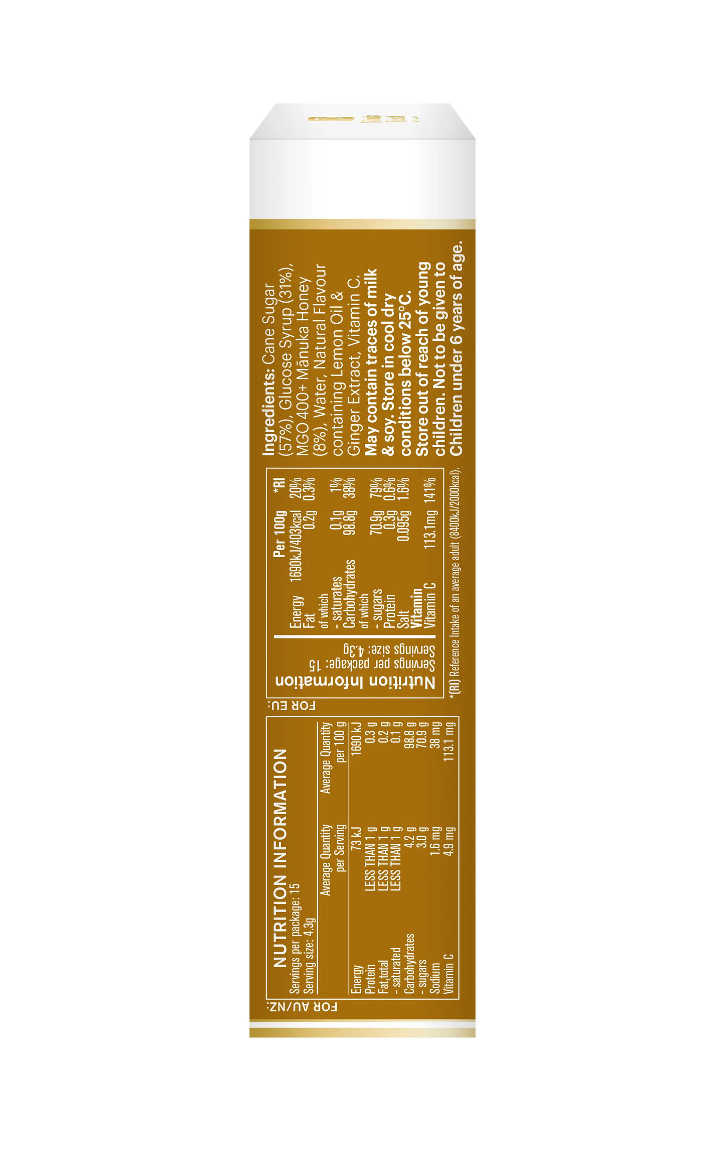Pastillas de Jengibre y Limón